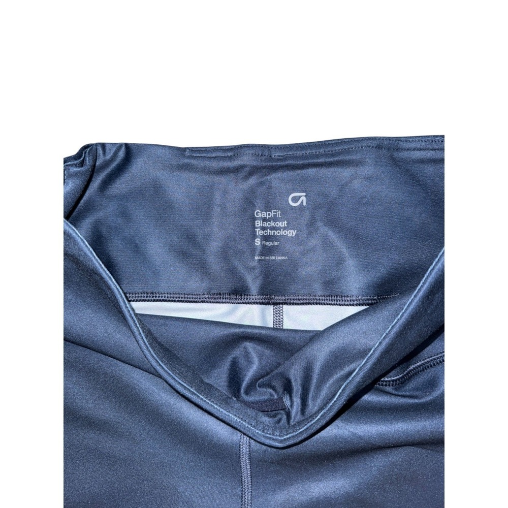 GapFit Blackout‎ Technology Blue Flocked Star Print Leggings Activewear - Picture 2 of 4